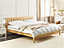Wooden EU Super King Size Bed Light Natural Wood MAYENNE