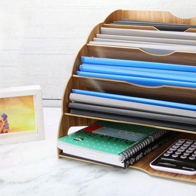 Wooden Fan Desk Organiser - Desk Storage