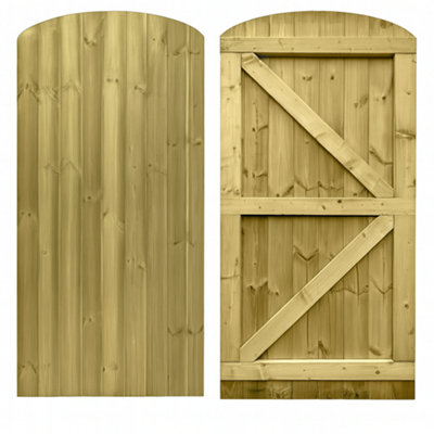 Wooden Garden Picket Gate – Pressure Treated Pedestrian Gate, 150cm High X 99cm Wide – Handmade In UK, Easy To Paint & Install For Gardens & Pathways