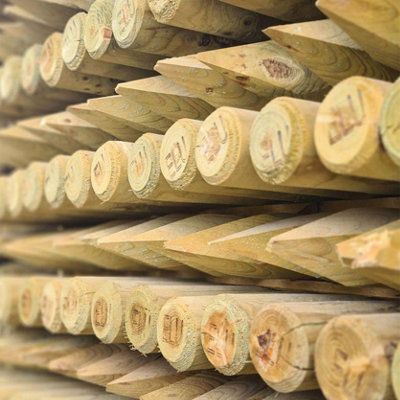Wooden Fence Post 2.43m (8ft) 60mm for Fencing