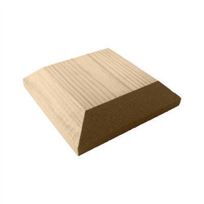 Wooden Fence Post Cap Capping Protection for 3" x 3" (75mm x 75mm) Posts / Pack of 6