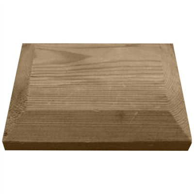 Wooden Fence Post Cap Capping Protection for 3" x 4" (75mm x 100mm) Posts / Pack of 6