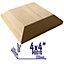 Wooden Fence Post Cap Capping Protection for 4" x 4" (100mm x 100mm) Posts / Pack of 7