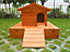 Wooden Floating Duck House Platform Wood Nesting Pond