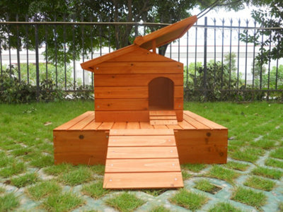 Wooden Floating Duck House Platform Wood Nesting Pond - 4