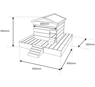 Wooden Floating Duck House Platform Wood Nesting Pond - 7