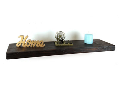 Wooden Floating Shelf 175mm Charcoal Length of 130cm