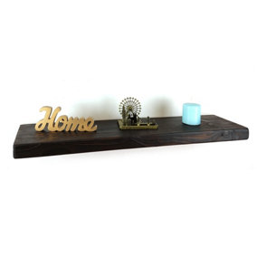 Wooden Floating Shelf 175mm Charcoal Length of 150cm
