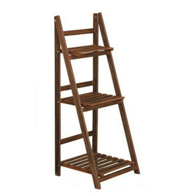 Wooden Flower Planter Ladder 3 Tier Plant Pot Stand Shelf Potting Table
