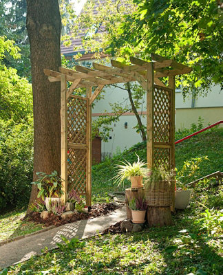 Wooden Garden Arch Henley Classic h229x119x228 cm
