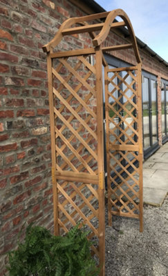 Wooden Garden Arch Pergola Plant Trellises Rose Archway - 3
