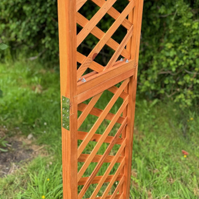 Wooden Garden Arch with Square Top (Tan)