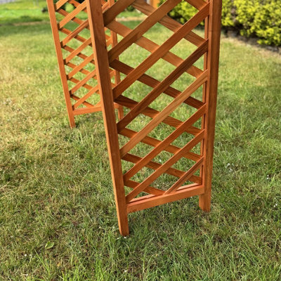 Wooden Garden Arch with Square Top (Tan)