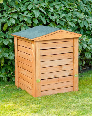 Wooden Garden Composter Hinged Lid 288L 60cm x 60cm - 3