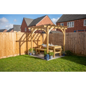 Wooden Garden Furniture Table and Bench Set