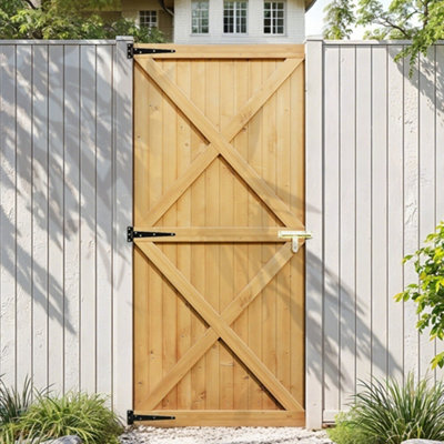 Wooden Garden Gate Side Gate with Latch H 183 cm x W 85 cm