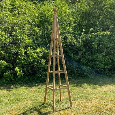 Wooden Garden Obelisk for Climbing Plants (1.5m)