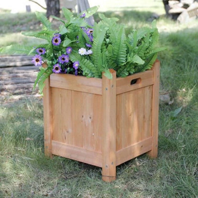 Wooden Garden Planter Box Flower Pot Raised Bed Basket for Plants