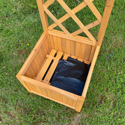 Wooden Garden Planter with Trellis (Set of 2) - 7