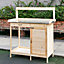 Wooden Garden Potting Bench Table Work Station with 2 Drawer