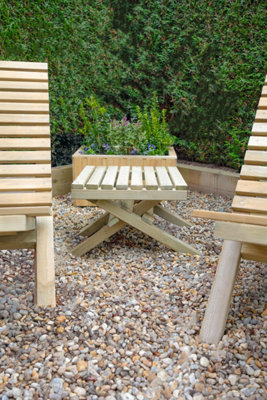 Wooden Garden Slatted Table - Garden Furniture