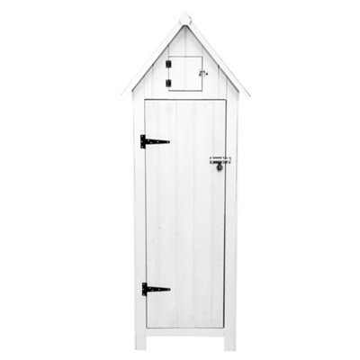 Wooden Garden Storage Shed - White