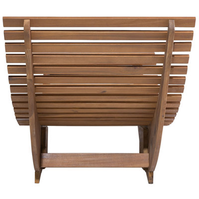 Wooden Garden Sun Lounger with Cushion Grey BRESCIA - 7
