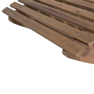 Wooden Garden Sun Lounger with Cushion Grey BRESCIA - 8