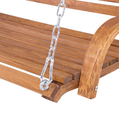 Wooden Garden Swing with Canopy Beige ANDRIA - 9