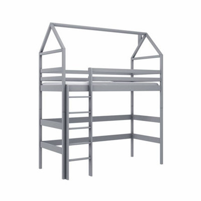 Wooden Gloria Loft Bed in Grey W1980mm x H2270mm x D980mm