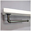 Wooden Handmade Rustic Kitchen Roll Silver Holder with White Shelf 6 inches 145mm Length of 40cm