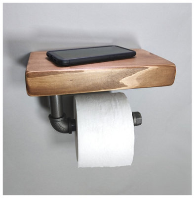 Wooden toilet roll holder on sale b&q