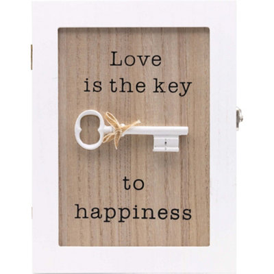 Wooden Heart Keyhole 6 Key Cabinet Storage Box