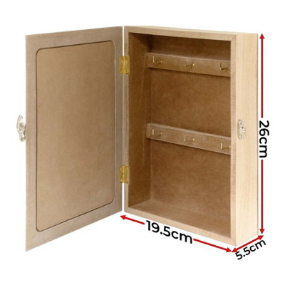 Wooden Heart Keyhole 6 Key Cabinet Storage Box