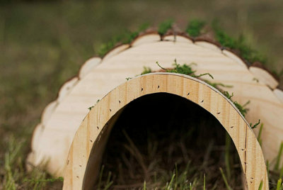 Wooden Hedgehog house Garden Shelter - 7