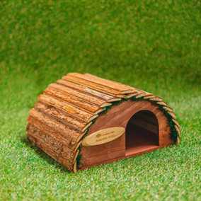 Wooden Hedgehog House Hibernation Shelter Predator Proof Garden Wildlife