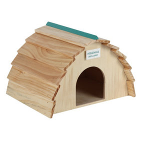 Wooden Hedgehog House. Provide Hedgehogs with a Cosy Home. Hedgehogs Welcome Sign. H20.5 x W30 cm