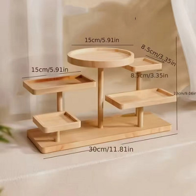 Wooden Jewelry Display Rack with Storage
