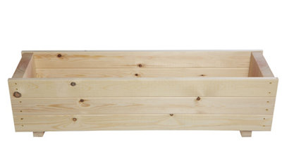 Wooden Large Garden Planter Trough Flower Boxes Fully Assembled 900mm wide - 4