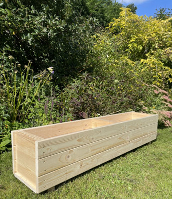 Wooden Large Garden Planter Trough  Flower Boxes Fully Assembled - 3