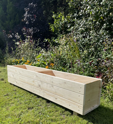 Wooden Large Garden Planter Trough  Flower Boxes Fully Assembled - 5