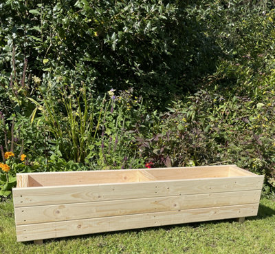 Wooden Large Garden Planter Trough  Flower Boxes Fully Assembled - 4