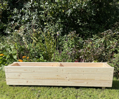Wooden Large Garden Planter Trough  Flower Boxes Fully Assembled - 7