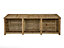Wooden log store W-335cm, H-126cm, D-88cm - natural (light green) finish