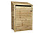 Wooden log store with door W-119cm, H-180cm, D-88cm - natural (light green) finish