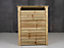 Wooden log store with kindling shelf W-99cm, H-126cm, D-88cm - natural (light green) finish