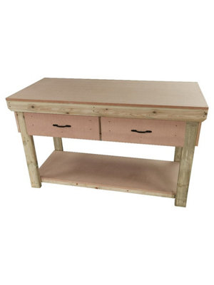Wooden MDF top workbench, tool cabinet with drawers (V.1) (H-90cm, D-70cm, L-120cm)