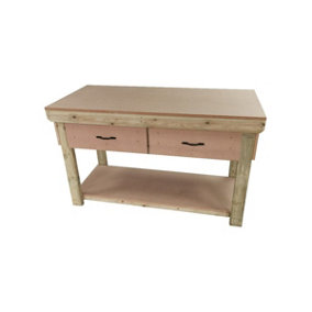Wooden MDF top workbench, tool cabinet with drawers (V.1) (H-90cm, D-70cm, L-120cm)