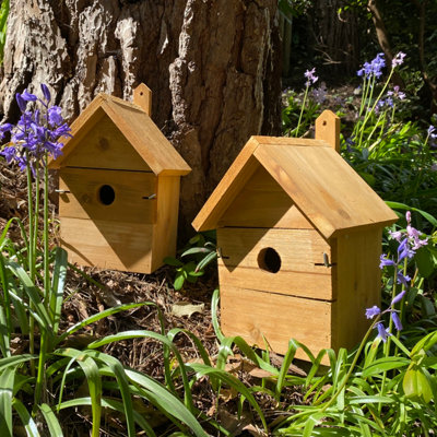 Wooden Multi-Hole Birdhouse Garden Nest Boxes (Set of 2) Price Comparisons | Compare The Build
