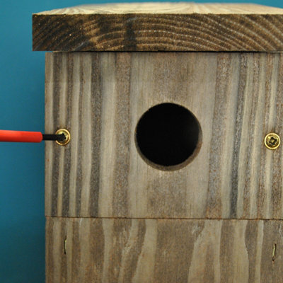 Wooden Multi-Hole Wild Bird Classic Nest Birdhouse Boxes (Set of 4) - 6